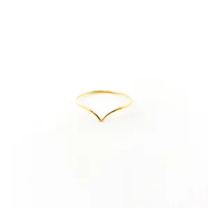 Lyla Small V-Shape Ring | Gold