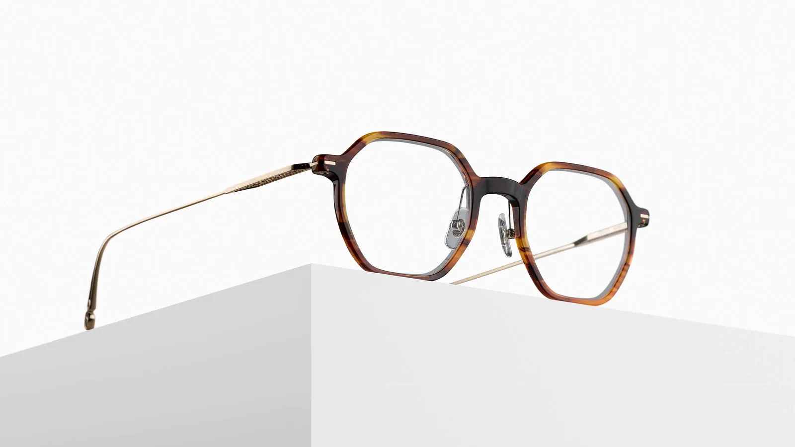 M2053-Light Brown Stripe / Brushed Pale Gold