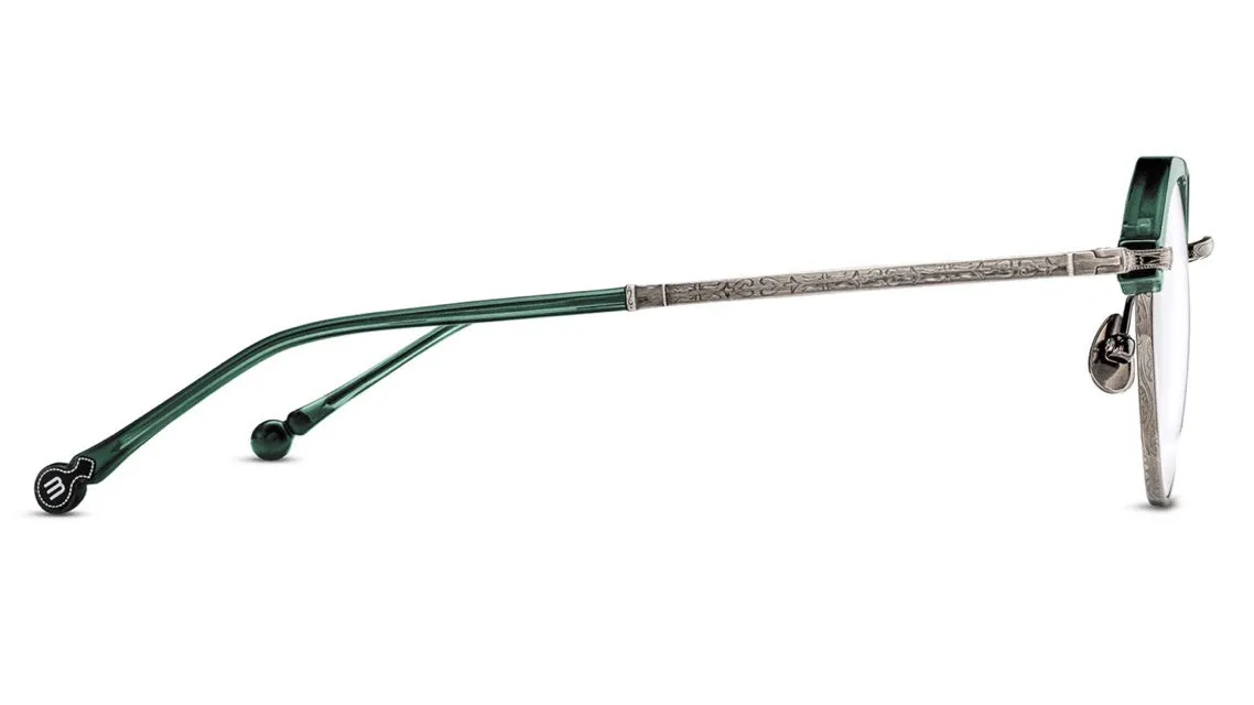 M2064-Matte Bottle Green / Antique Silver