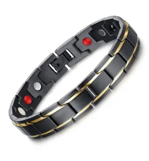 Magnetic Black Plated Stainless Steel Energy Germanium Bracelet