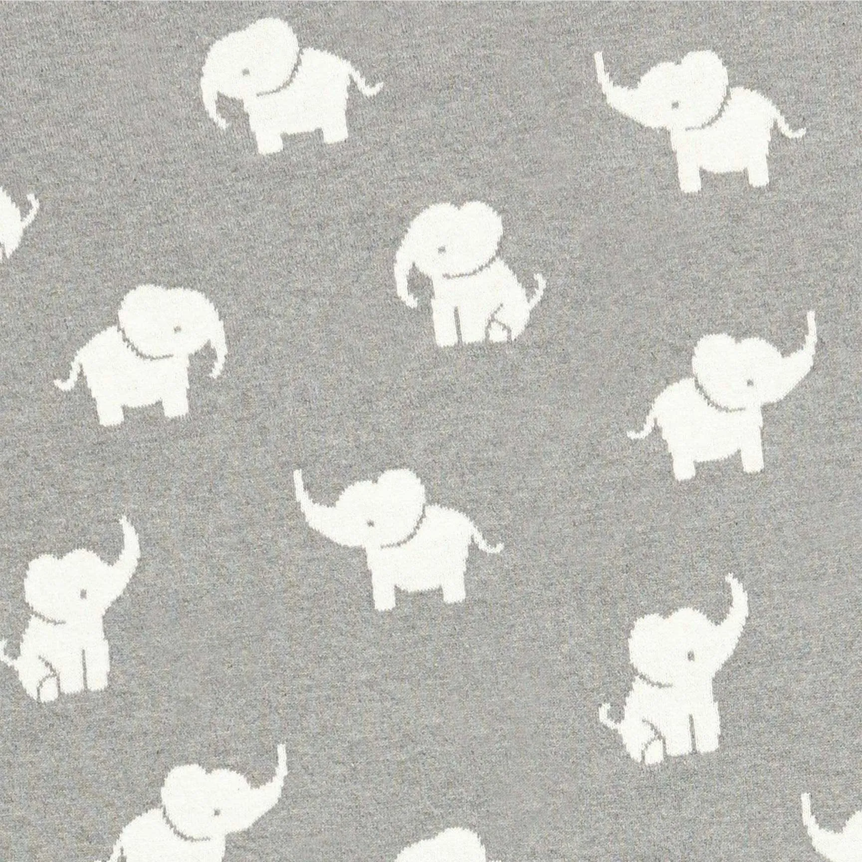Mamas & Papas Welcome To The World Knitted Elephant Blanket in Grey