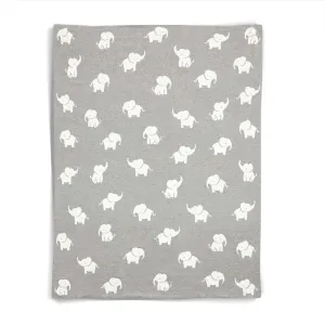 Mamas & Papas Welcome To The World Knitted Elephant Blanket in Grey