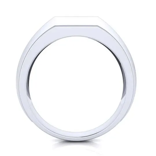 Men's Wedding Band With Created Sapphire