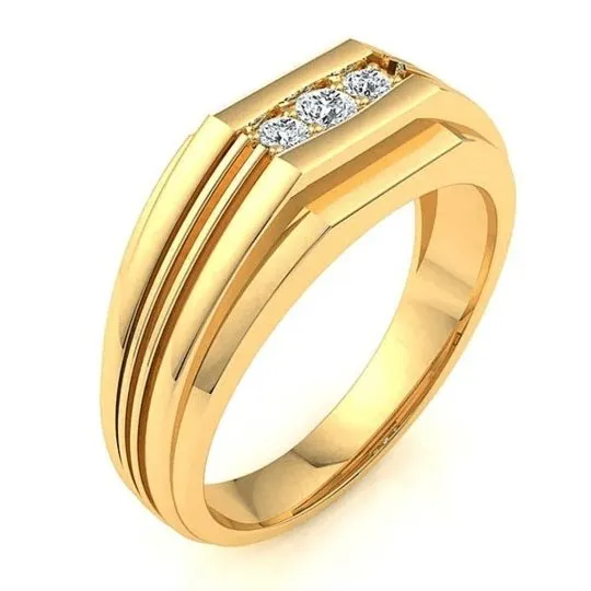 Men's Wedding Band With Created Sapphire