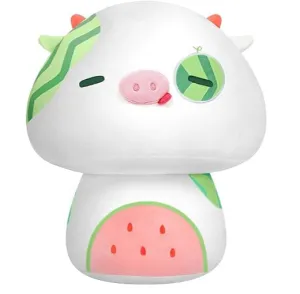 Mewaii Mushroom Plush, Cute Cow Plush Pillow Squishy Pillow, Cow Plush Stuffed Animals Kawaii Plush Decoration (Watermelon Cow 14 Inch)