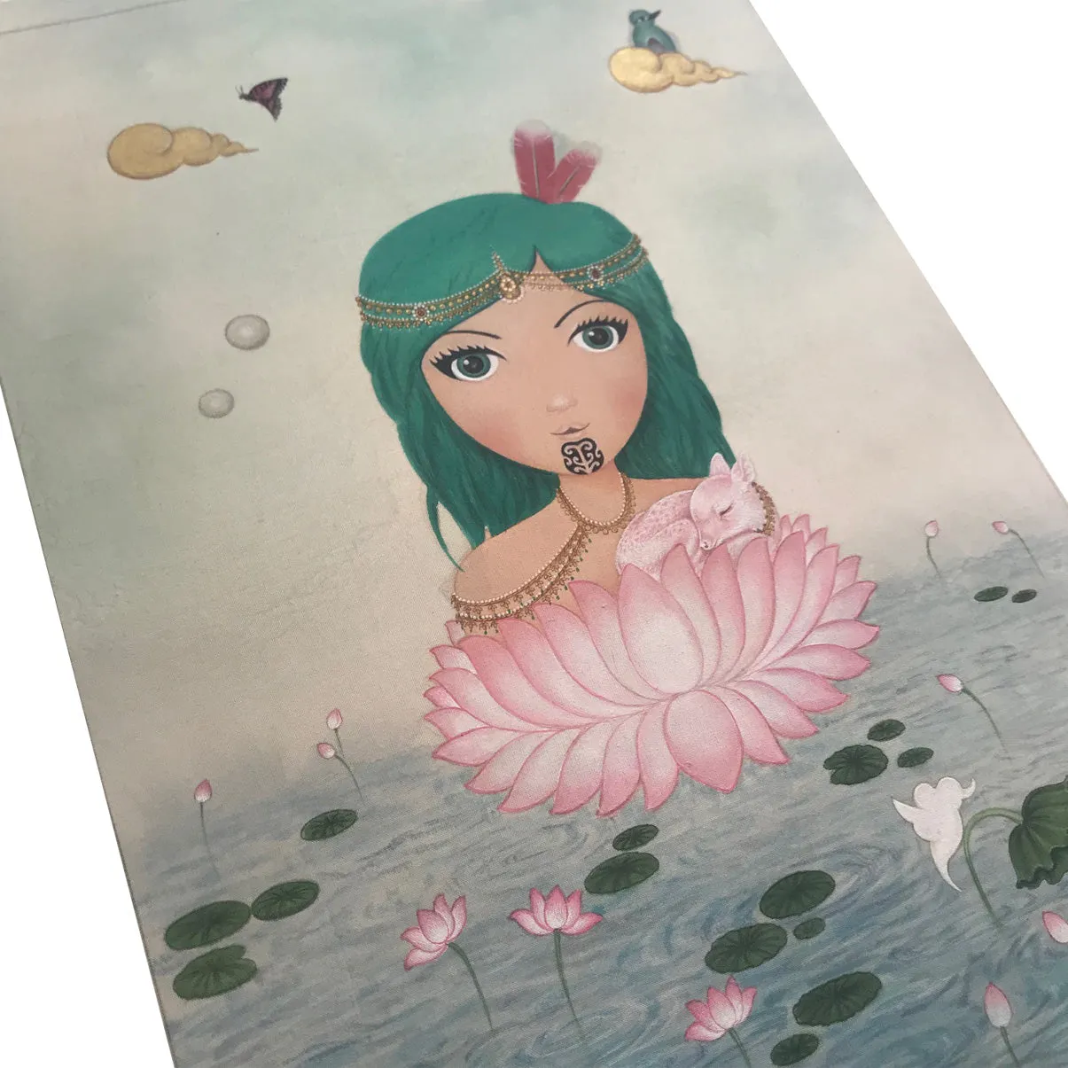 Moana & The Lotus Flower, Ornate Gold - Framed