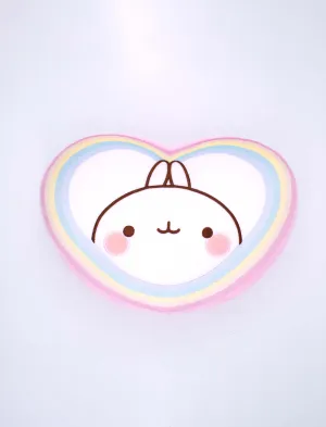 Molang Heart Shaped Cushion