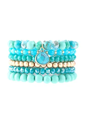 Multi Line Beaded Bracelet- 6 Colors