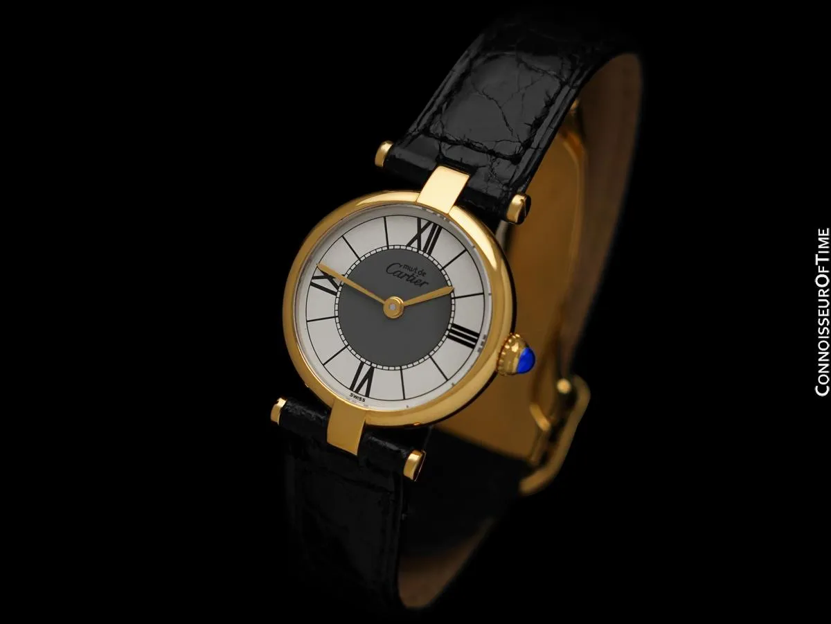 Must De Cartier Vendome Ladies Vermeil Watch - 18K Gold Over Sterling Silver
