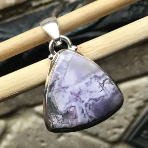 Natural Tiffany Jasper 925 Solid Sterling Silver Pendant 30mm