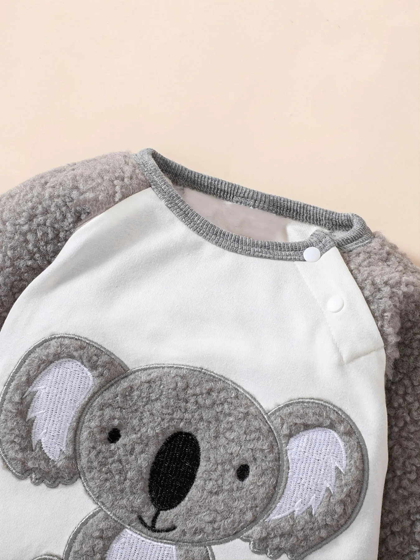 Newborn Infant Cartoon Koala Embroidery Rompe