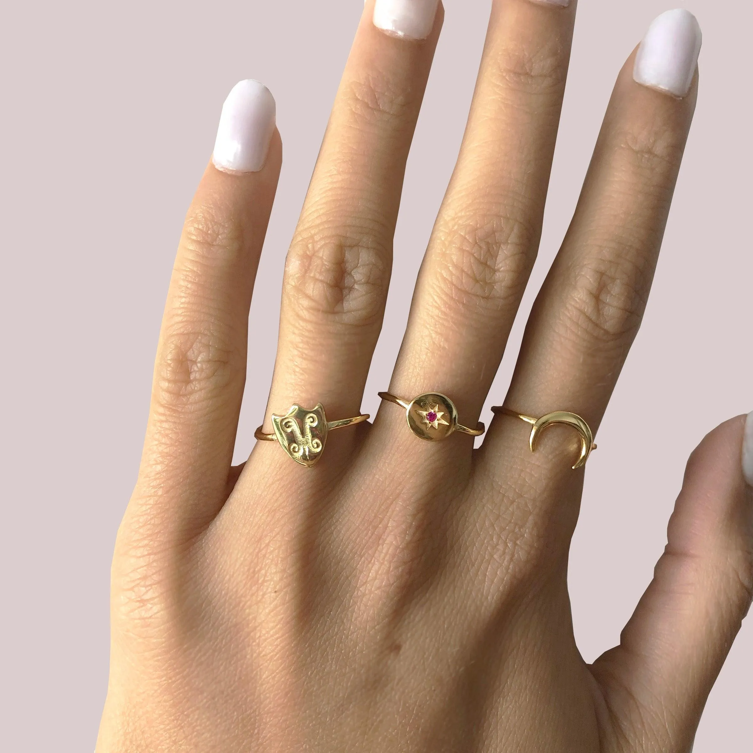 Northern Star Ring | 14K Gold Vermeil & 925 Sterling Silver