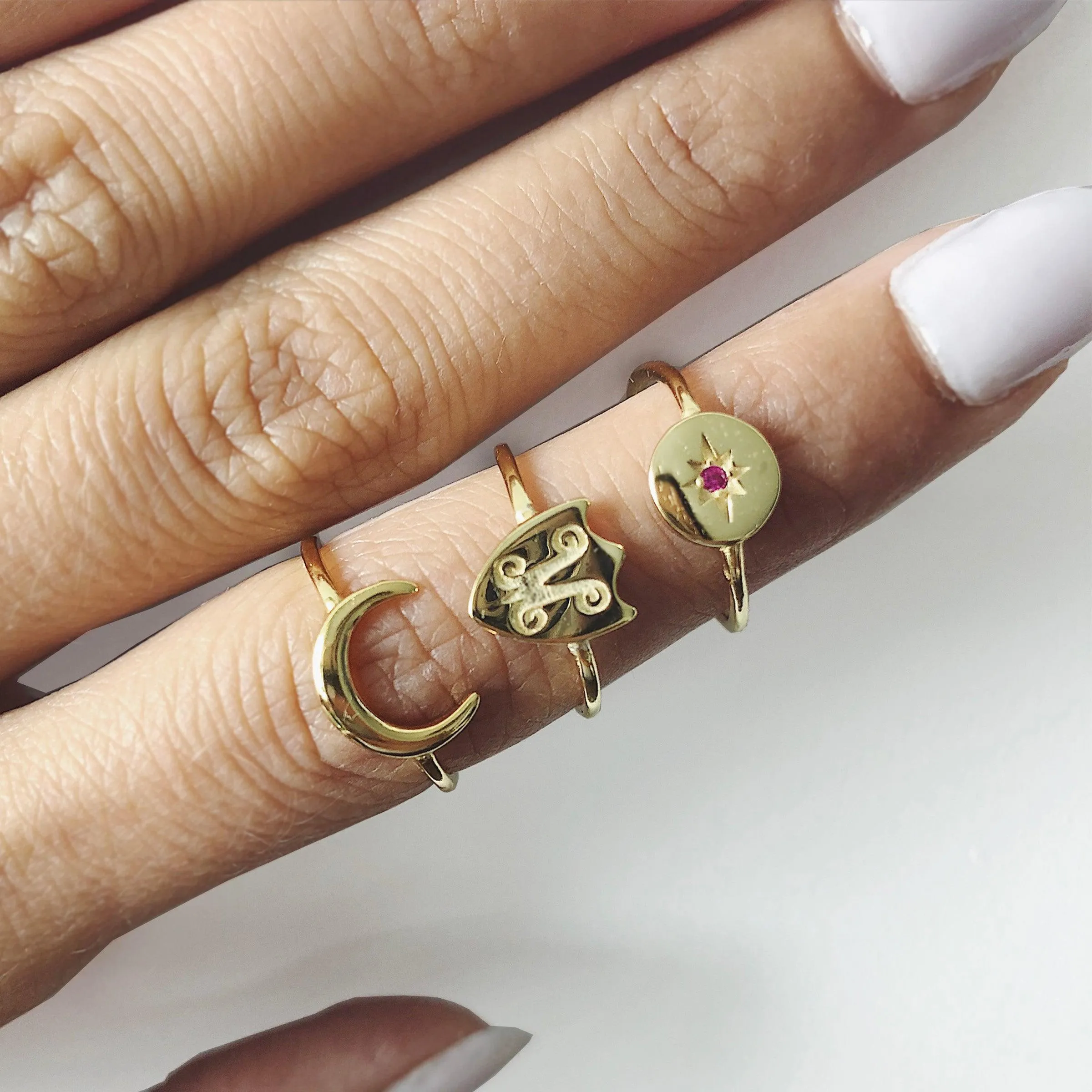 Northern Star Ring | 14K Gold Vermeil & 925 Sterling Silver