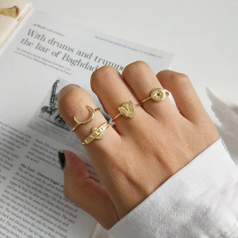 Northern Star Ring | 14K Gold Vermeil & 925 Sterling Silver