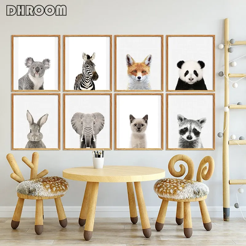 Nursery Animal Prints Cute Baby Animals