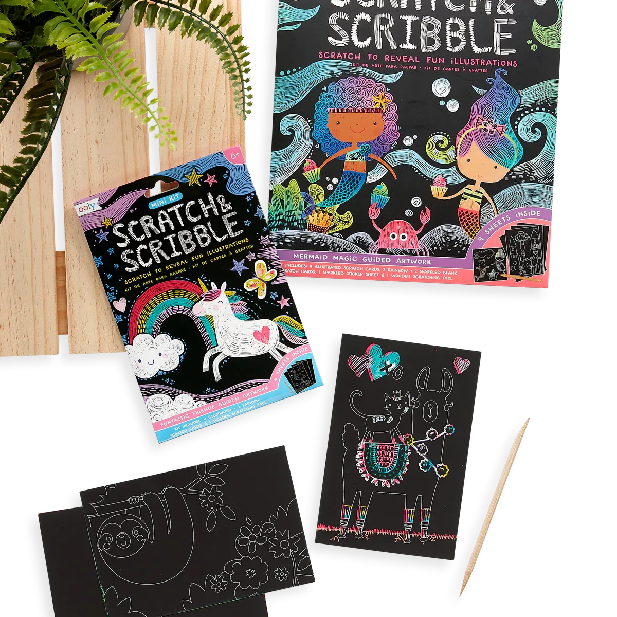 Ooly Scratch and Scribble Mini Scratch Art Kit: Funtastic Friends
