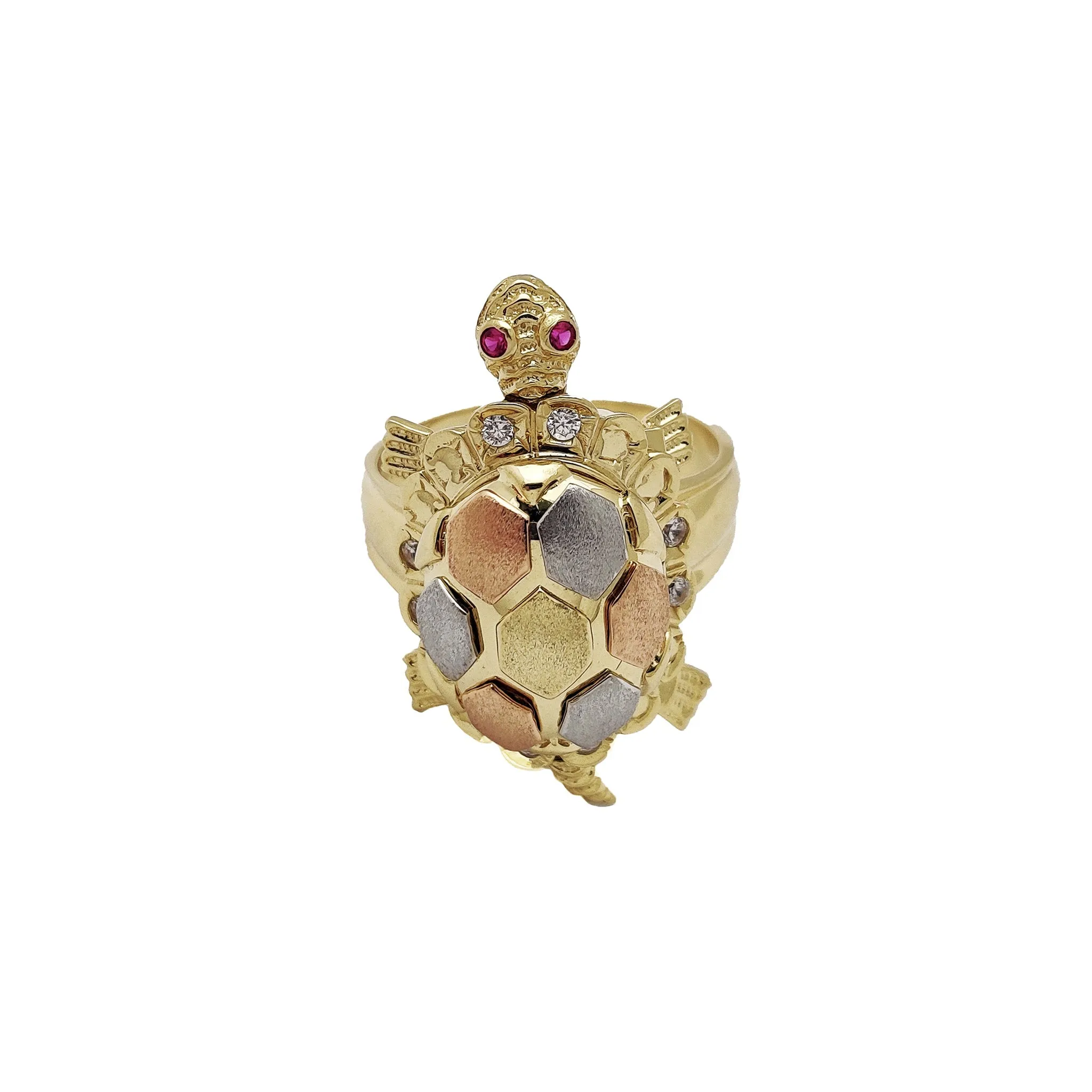 Ornate Shell Fancy Turtle Ring (14K)