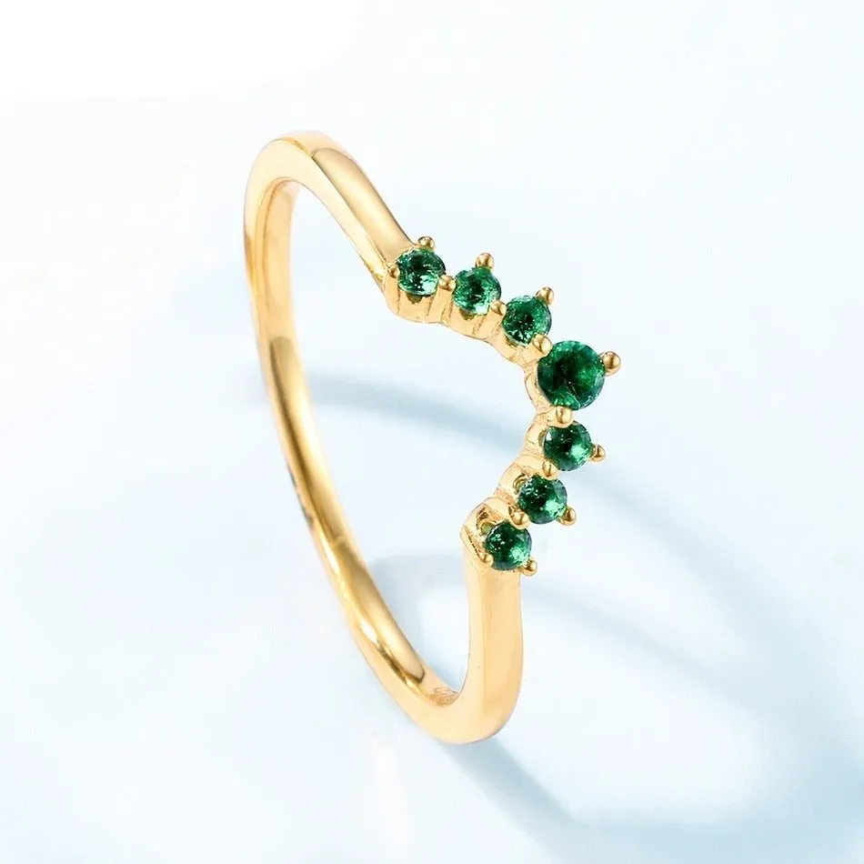 Oval cut Natural Moss Agate Yellow Gold Wedding Ring Set