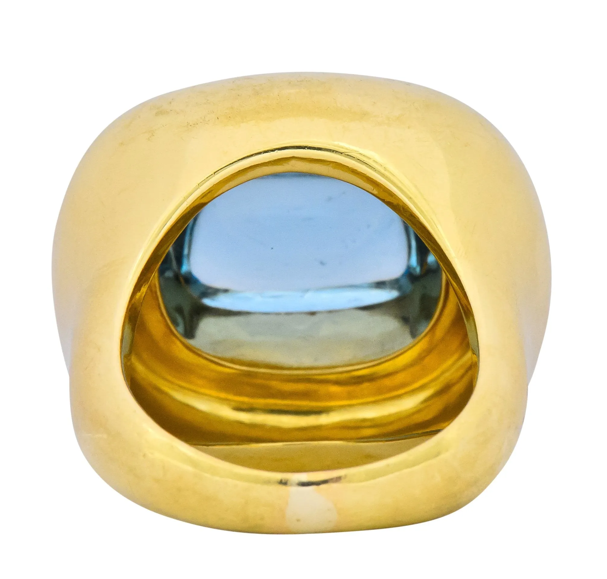 Paloma Picasso Tiffany & Co. Aquamarine 18 Karat Yellow Gold Cocktail Ring