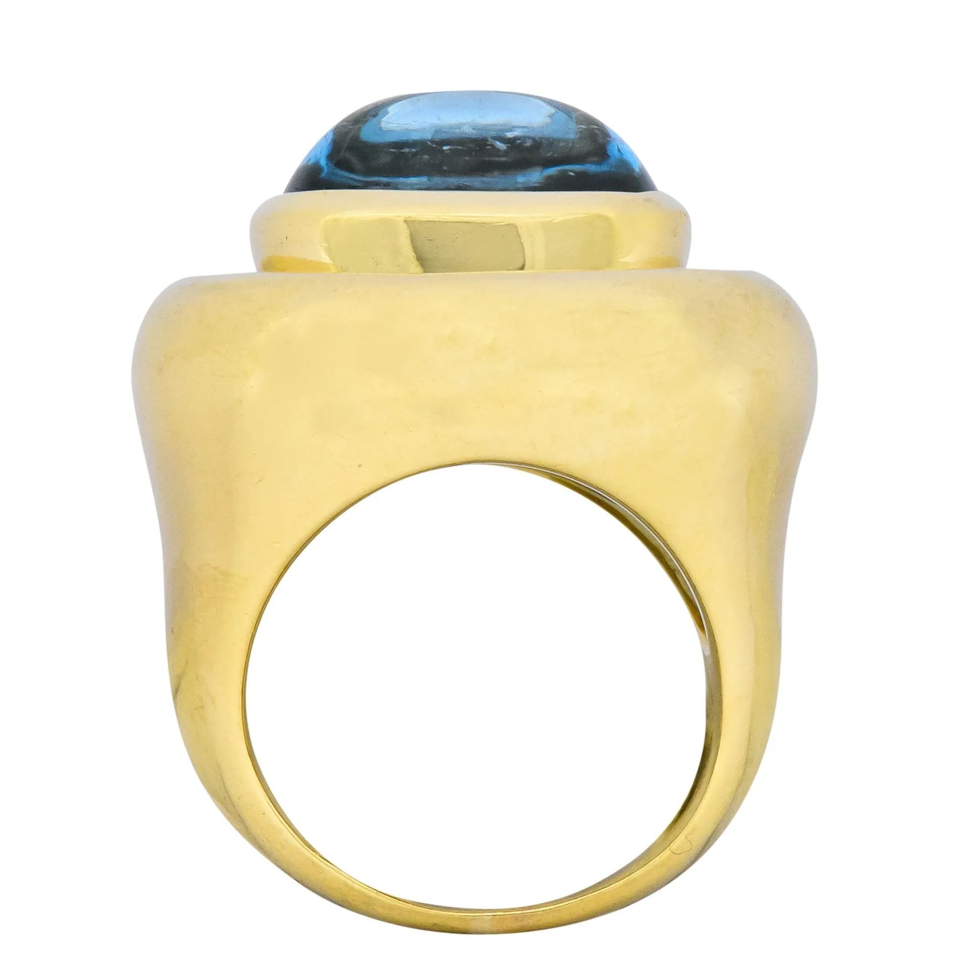 Paloma Picasso Tiffany & Co. Aquamarine 18 Karat Yellow Gold Cocktail Ring