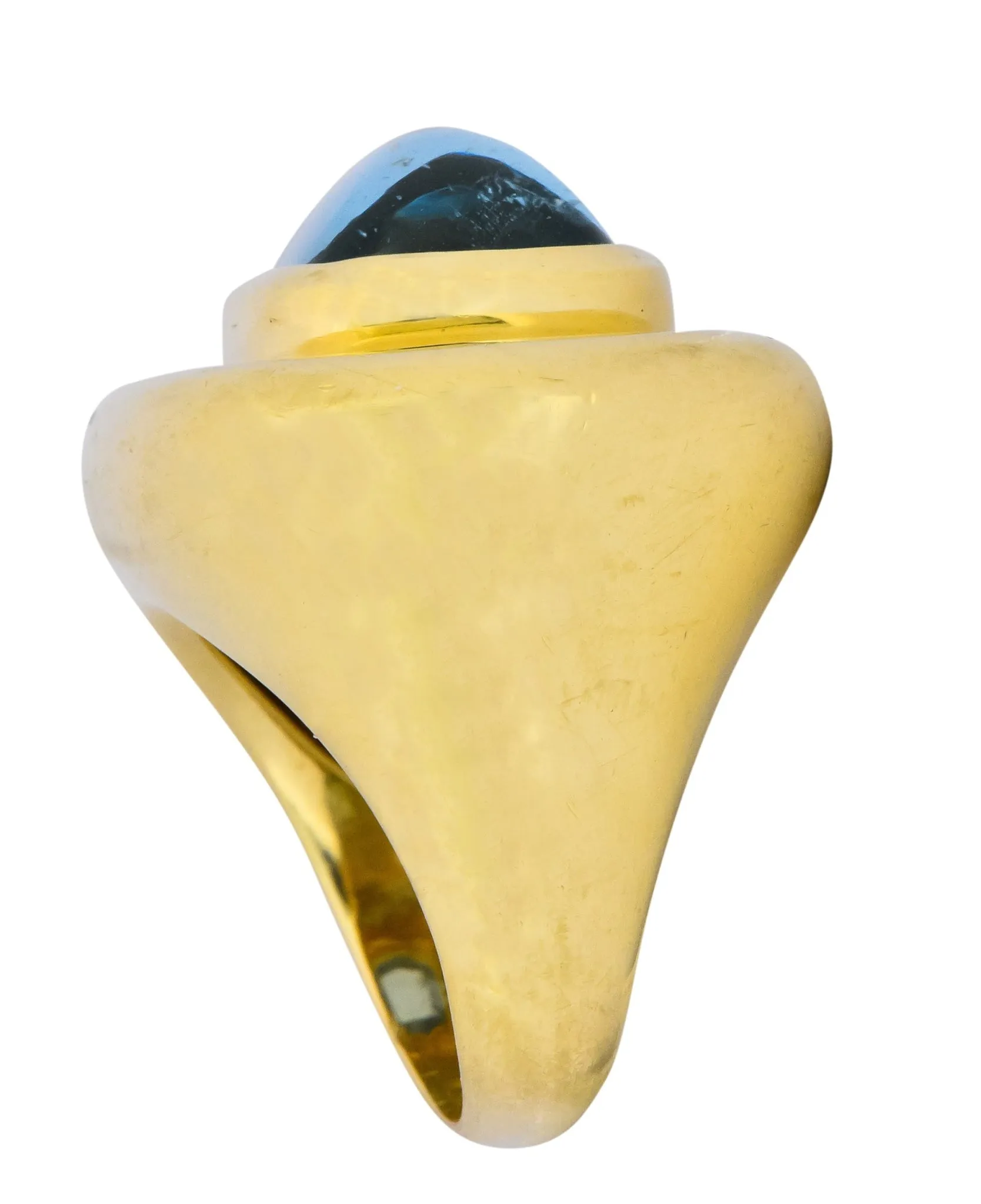 Paloma Picasso Tiffany & Co. Aquamarine 18 Karat Yellow Gold Cocktail Ring