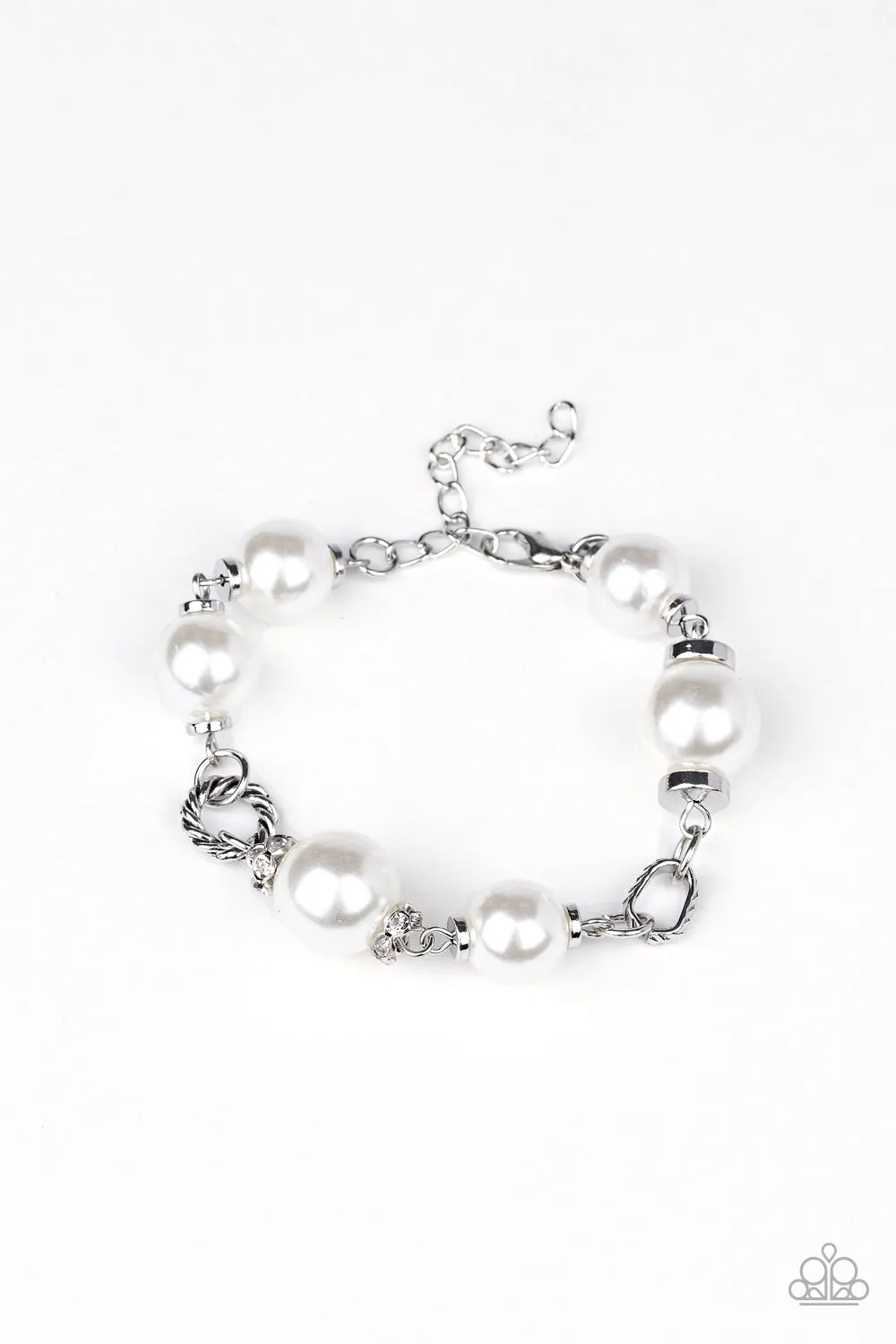Paparazzi Accessories - Boardroom Baller - White Bracelet