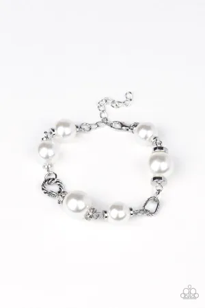 Paparazzi Accessories - Boardroom Baller - White Bracelet