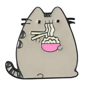"CAT EATING NOODLES" PIN Y021404