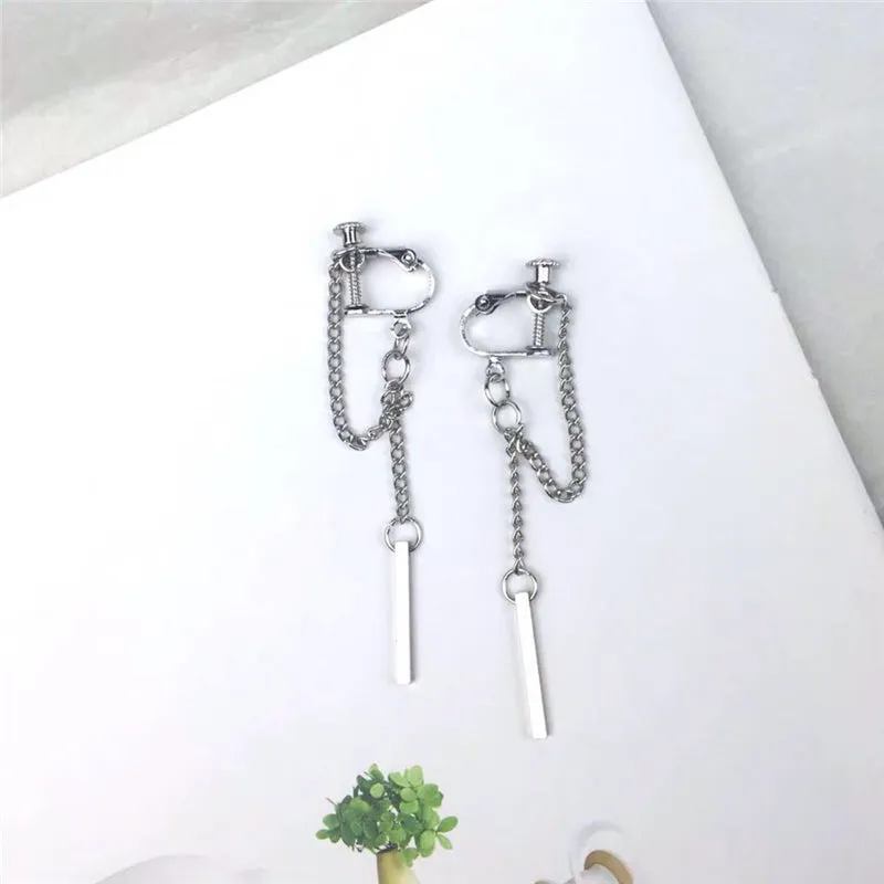 "CHAIN TASSEL" EARRINGS D042301