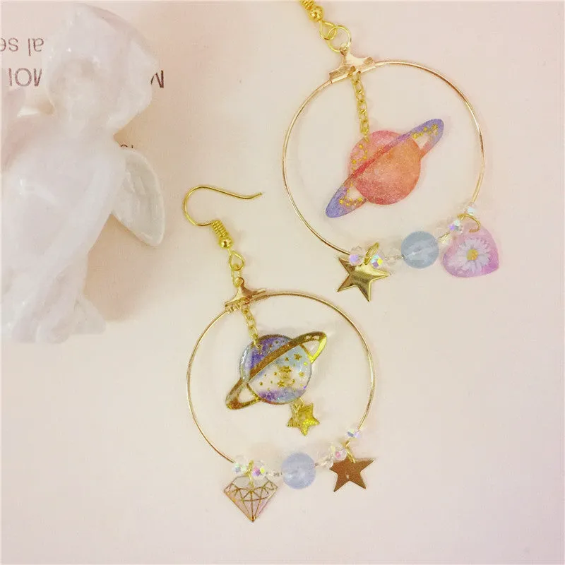 "CUTE SWEET COSMIC PENDANT" EARRINGS D042201