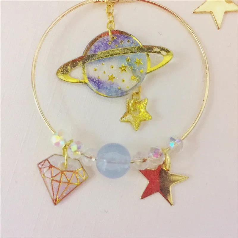 "CUTE SWEET COSMIC PENDANT" EARRINGS D042201