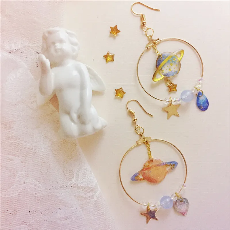 "CUTE SWEET COSMIC PENDANT" EARRINGS D042201