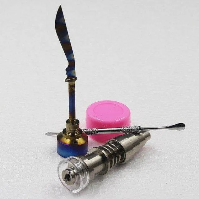 "Little Hybrid" Dab Nail - with Silicone Carb Cap
