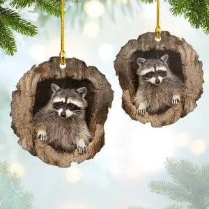 Raccoon Cute - Shaped Ornament - HN95