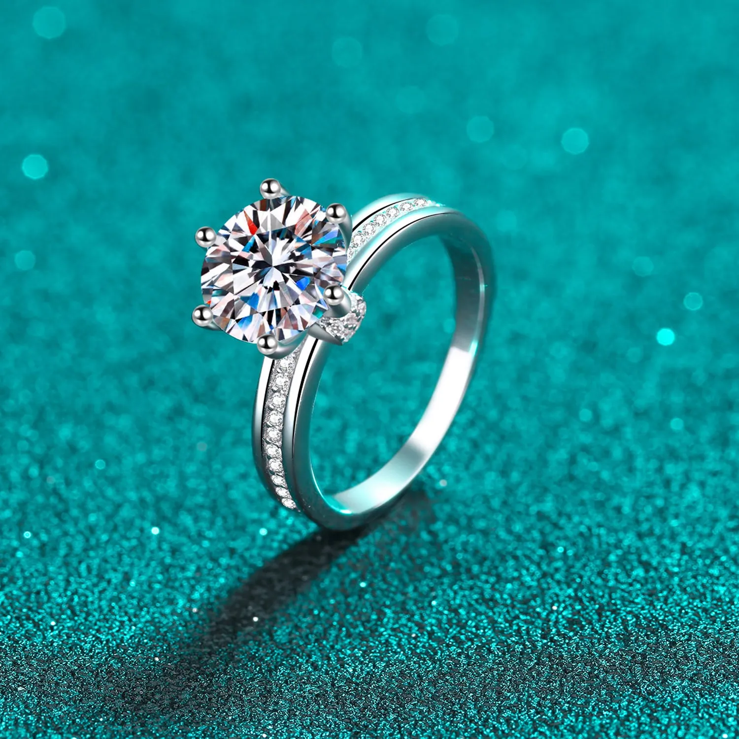 Radiant Devotion Moissanite Engagement Ring