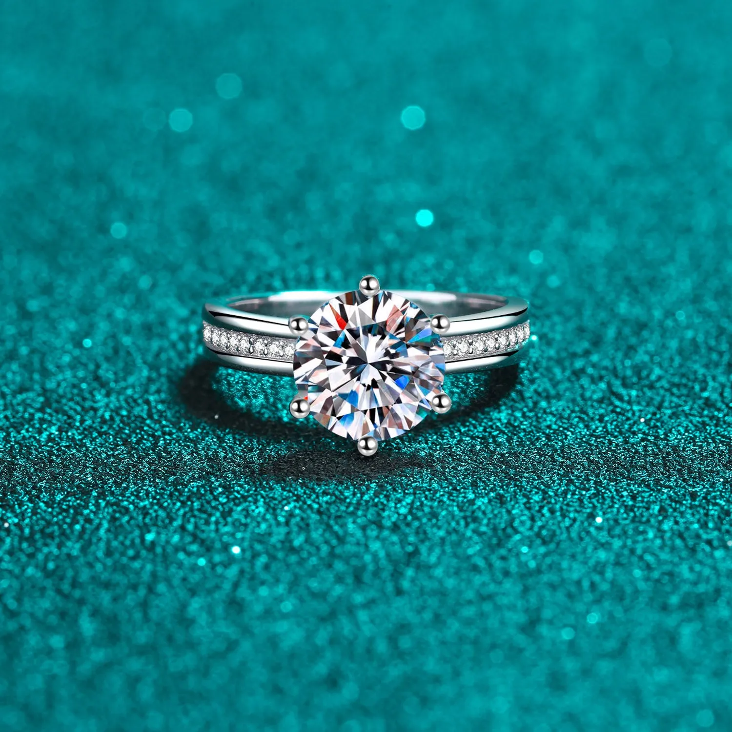 Radiant Devotion Moissanite Engagement Ring