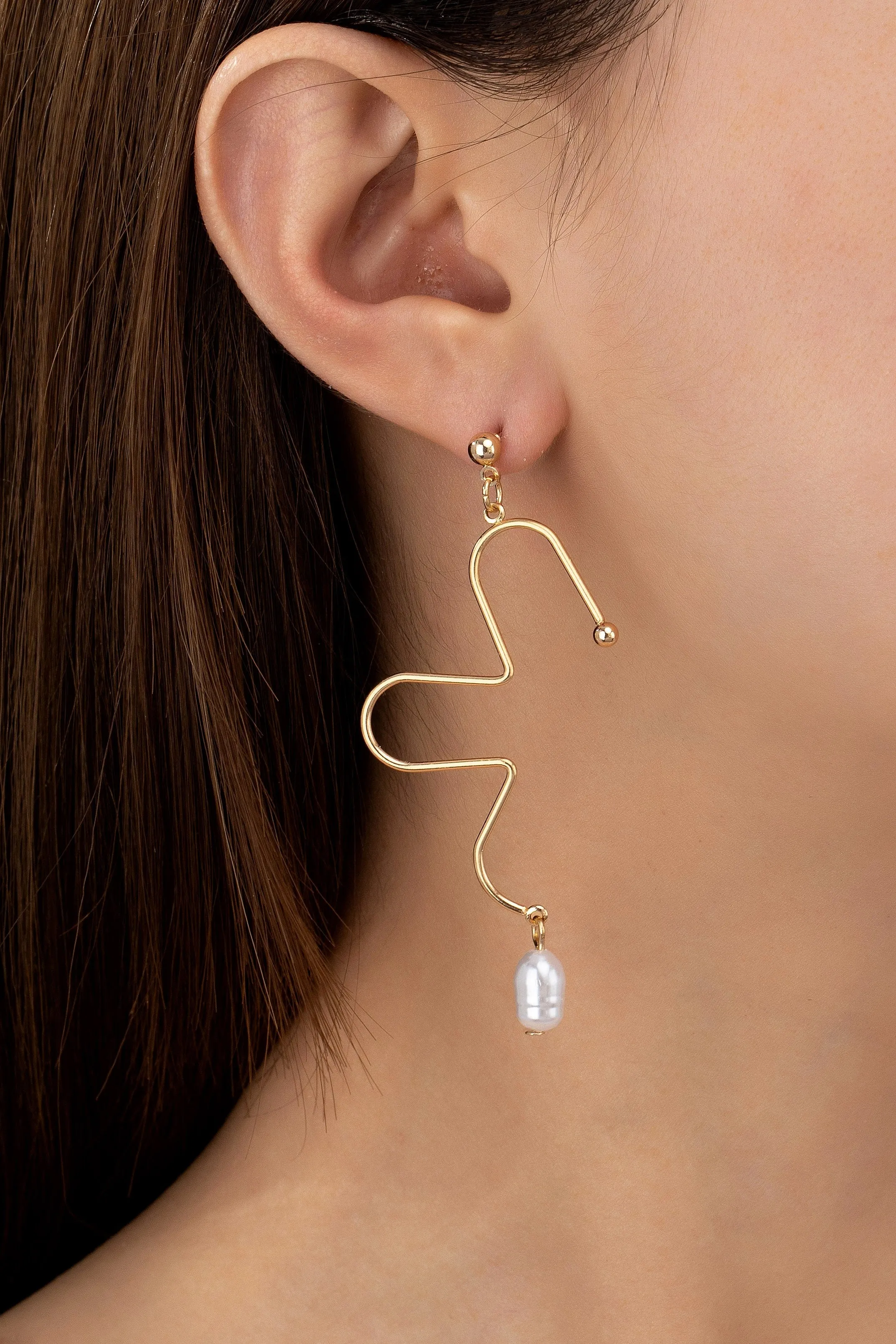 Radiant Petal Pearl Earrings