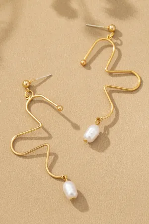 Radiant Petal Pearl Earrings