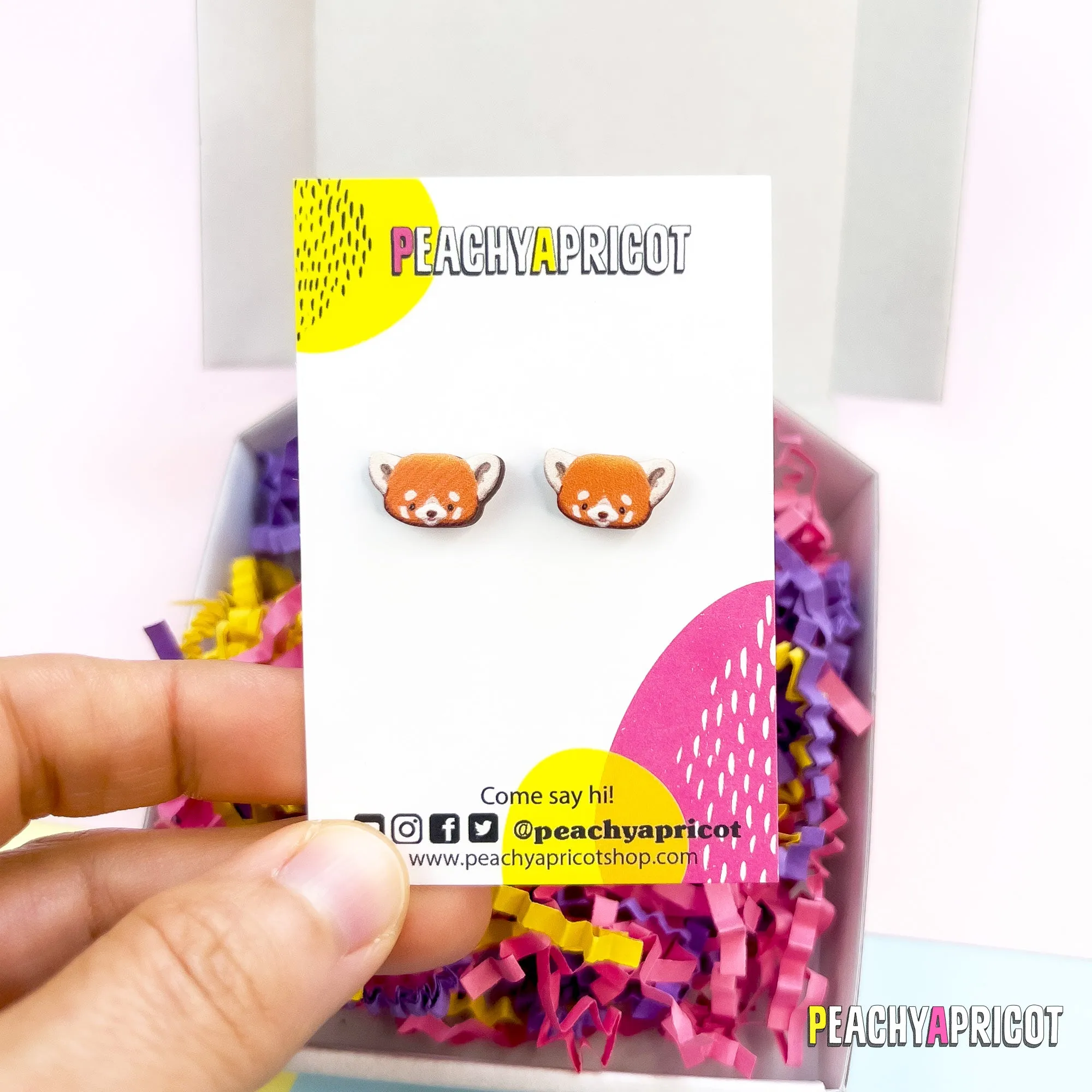 Red Panda Earrings