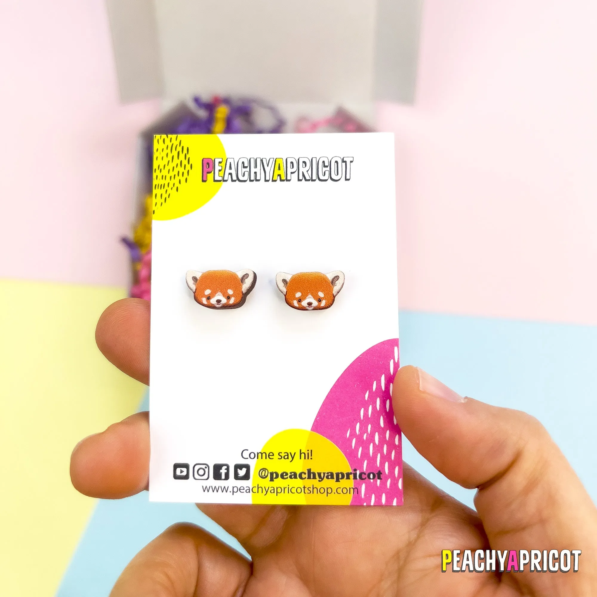 Red Panda Earrings