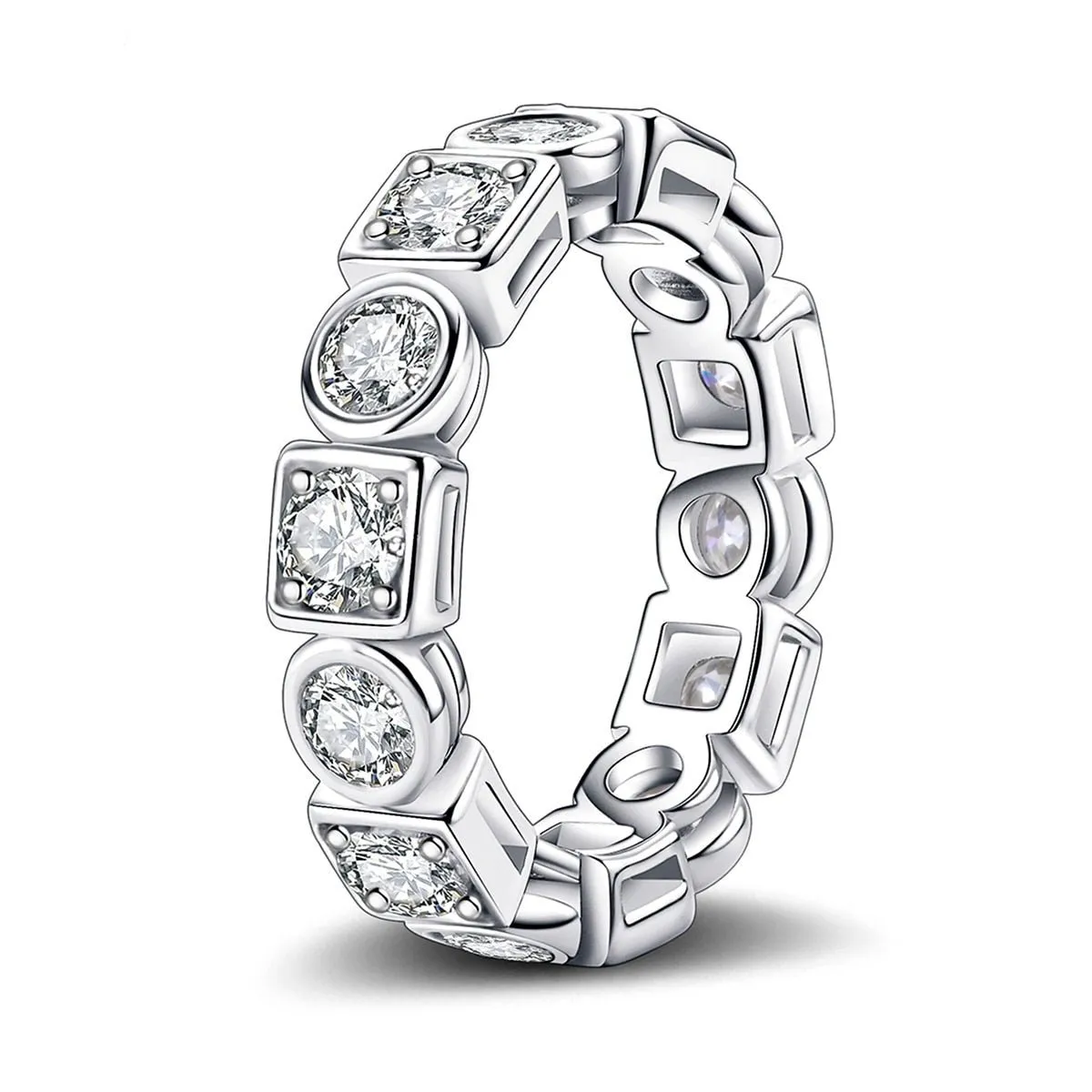 Round Cut Diamond Eternity Ring Band