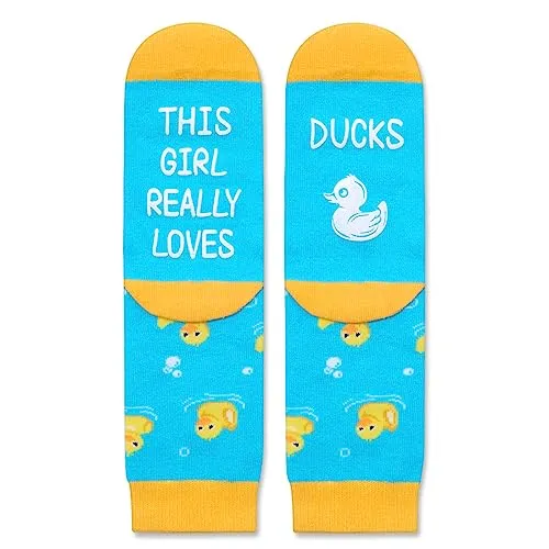 Rubber Duck Gifts for Girls and Children Duck Lovers Gifts Best Gifts for Daughter Cute Duck Socks, Gifts for 7-10 Years Old Girls