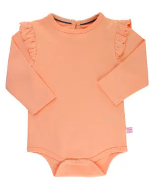 RuffleButts Apricot Flutter Bodysuit