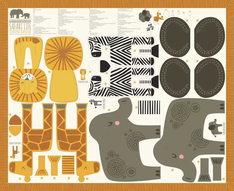 Safari Life Stuffed Animal Panel