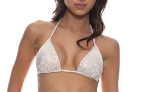 Seamless Triangle-Seamless Ruched Back Tie Side Bikini