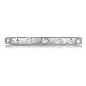 Sethi Couture Narrow White Diamond Brushed Band