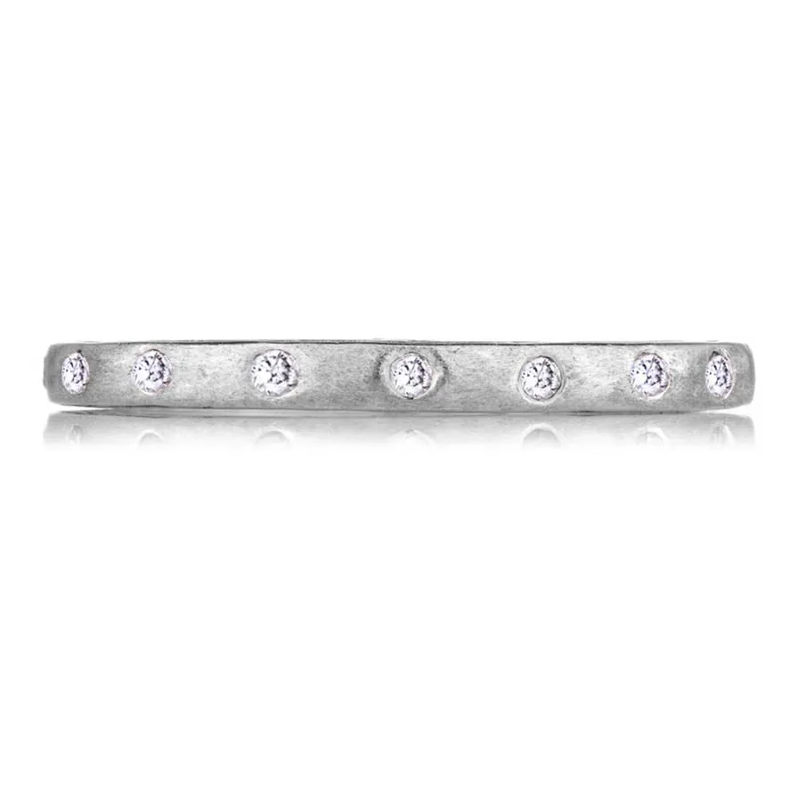 Sethi Couture Narrow White Diamond Brushed Band