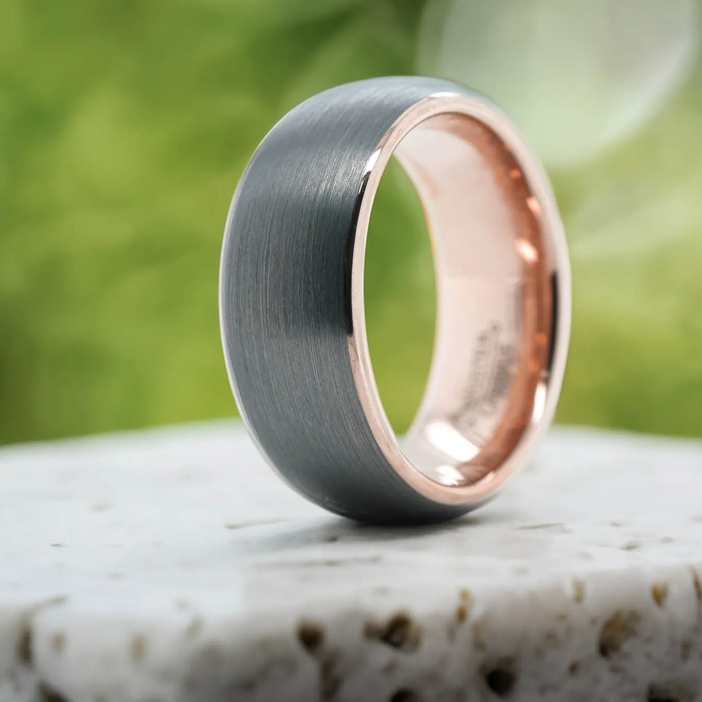 Silver Brushed / Rose Gold - 8mm