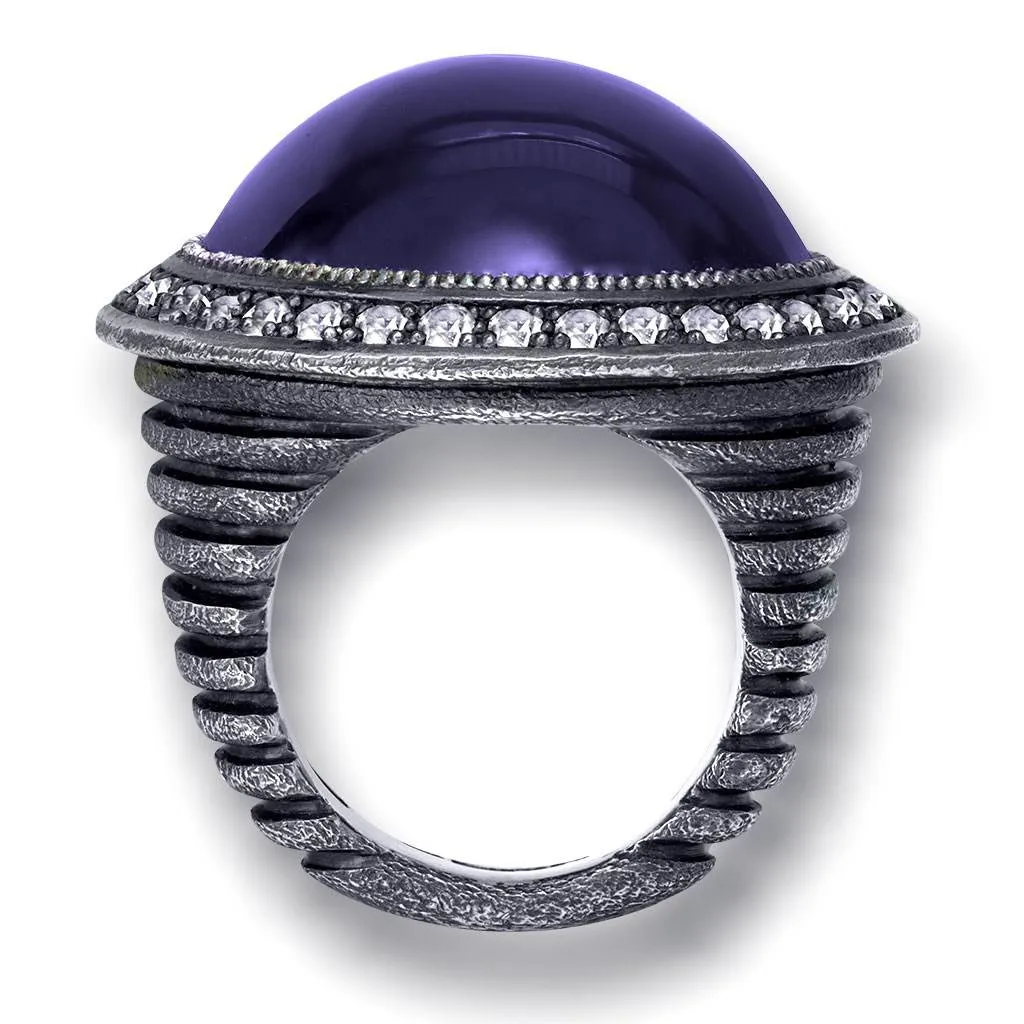 Silver Symbolica Ring with Japanese Amethyst & Topaz
