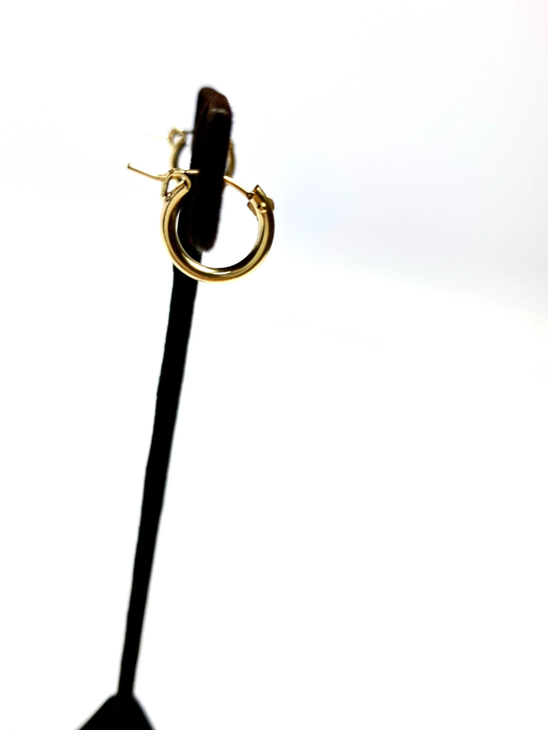 Sleek Clasp Hoop earrings, 14K gold filled(14KGF) sku 090-C-00
